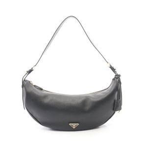 【中古】 プラダ PRADA ショルダーバッグ ドゥミ リュンヌ ラージ ブラック レザー ドゥミ リュンヌ ラージ レディース 未使用