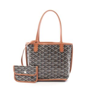 【二手】Goyard GOYARD手提包 Ange 迷你手拿包 雙面可用 ANJCROMINCG03TY01Pブラウン/ブラウンPVC塗層帆布 皮革 Ange 迷你手拿包