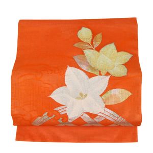名古屋素紺腰帶（純絲綢，不含金銀線）[二手]