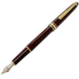 美品□MONTBLANC モンブラン マイスターシュテュック クラシック 4810 ペン先14K Mニブ 万年筆 バーガンディレッド ゴールド ドイツ製 メンズ
