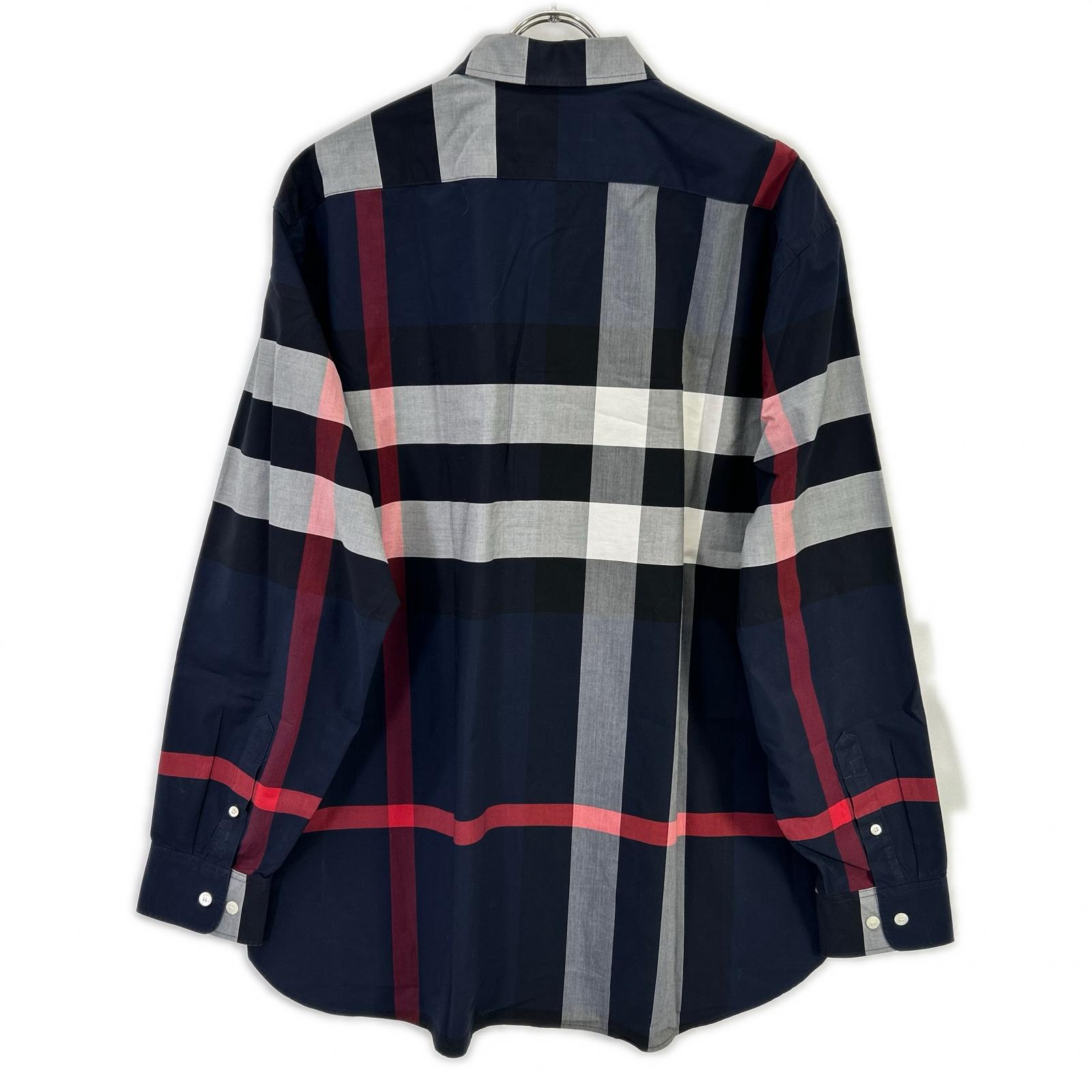 BURBERRY LONDON 8004829 海军蓝Windsor 贴袋衬衫XXL【二手】 | 日本