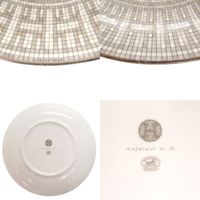 近全新愛馬仕 Mosaic 24 鉑 P035007P 陶瓷馬紋皮革Plate盤 1605 [二手] 愛馬仕