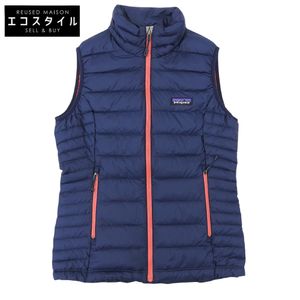 Patagonia Nylon Down Sweater Vest, Women's, Navy x Salmon Pink, Size XS (84628) [Used]