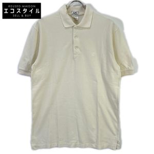 Hermes Ivory Cotton H Logo Polo Shirt, Size M [Used]