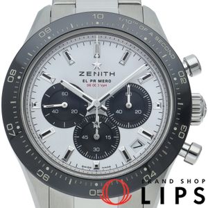 Zenith Chronomaster Sports Watch El Primero, Limited Edition of 50 Pieces Worldwide, Chronomaster Sports 03.3102.3600/02.M3100, Box, Warranty, Stainless Steel, Men's Watch, White/Black, Polished, Excellent Condition [Used]