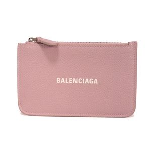 중고 BALENCIAGA 발렌시아가 캐시 코인 카드 홀더 현행 그레인 카프 파스텔 핑크 베이지 플래그먼트 케이스 카드 케이스 패스 케이스 코인케이스/동전지갑 지갑 뉴 로고 파우더 핑크 637130 1IZI3 6990