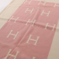 【二手】愛馬仕 HERMES Baby Plaid Avalon PK/WH 羊毛 Avalon 毯 女士二手 B