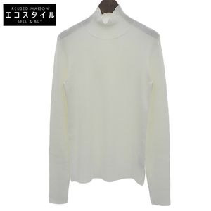Le Ciel Bleu Women's High-Neck Long-Sleeve Knit Top, White, Size 36 (24SS, Item No. 26S61105) - Excellent Condition [Used]