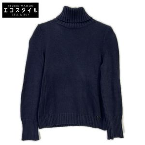Foxy New York 27729-NATFA101MY Navy Angel Hair Cotton Turtleneck, Size 42 [Used]