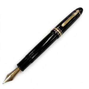 Excellent condition ▼ MONTBLANC Meisterstück 149 fountain pen, 18K gold nib (F), White Star finish, black and gold accents, made in Germany, men's.