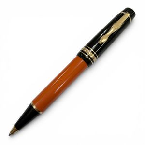 Excellent condition ▼ MONTBLANC Montblanc Vintage Writers Series 1992 Hemingway Limited Edition of 30,000 pieces worldwide White Star Ballpoint Pen Black Orange Gold Made in Germany Men's Pen Writing confirmed