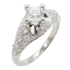 [Used] BVLGARI Corona Diamond Ring, Size #46 E, Pt950 Platinum, Diamond, Women's, Used A