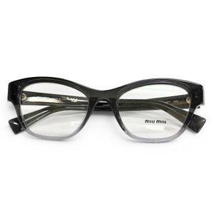 Mint condition △ MIUMIU VMU08T Logo Gradient Frame Eyeglasses/Eyewear Black 50□19 140 Made in Italy Women's Comes with Box Highly Recommended ◎