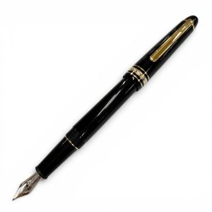 Excellent condition ▼ MONTBLANC Meisterstück 145 Classic 14K F nib White Star Fountain Pen Black Gold Made in Germany Men's