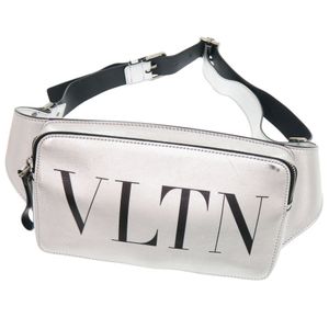 成色極佳 Valentino Garavani VLTN XY2B0719UYS 皮革銀色腰包/斜背包 1204 [二手] Valentino Garavani男士