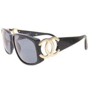Chanel Coco Mark Sunglasses 02461 94305 Plastic Black COCO Mark Women's [Used]