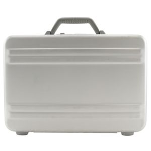 Zero Halliburton Attache Case, Aluminum, Silver, Handbag, A4 Size, Dial Lock, Unisex [Used]