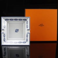 Hermes Ashtray, Other Home Decor, Chaine d'Ancre Pattern, Ceramic Ashtray - [Used]