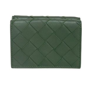 중고 BOTTEGAVENETA 보테가베네타 타이니 월렛 뉴 세이지 그린 파스텔 바이컬러 지폐 지갑 카드 케이스 동전 지갑 RFID IC칩 맥시 인트레치아토 레인트리 삼단 지갑 667036