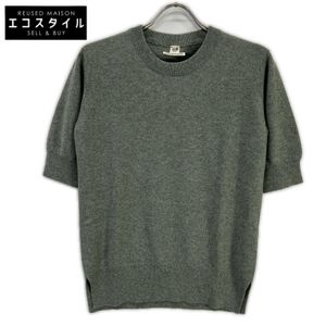 Hermes Lemaire era green cashmere short-sleeved knit top, size 40 [Used]