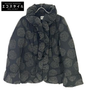 Armani Collezioni DMB74WDM770 Black Flower Padded Jacket Size 44 [Used]