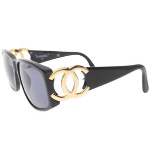 Chanel Coco Mark Sunglasses 02461 94305 Plastic Black COCO Mark Women's [Used]