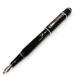 Excellent condition ▼ Cartier Diabolo de Cartier 18K gold nib with blue gemstone, B nib, black and silver finish, made in Germany, men's pen.
