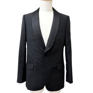 Mint condition □ GUCCI 23AW 645351 Mohair Wool Shawl Color Tuxedo Tailored Jacket Black 46 Made in Italy Authentic Men's