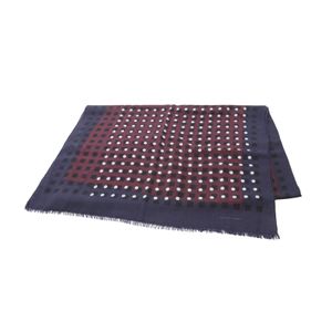 [Used] Hermes HERMES Shawl Burgundy/Black/Navy Silk Scarf Women's Used A