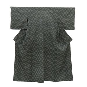 單層和服，小花紋，純絲綢 [二手]
