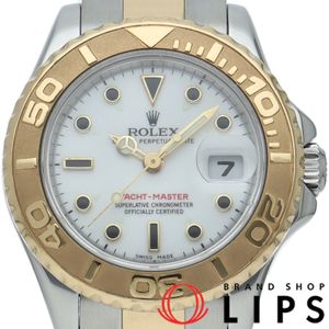 Rolex Yacht-Master Ladies Watch 169623 (D) - Box, Warranty Card, 18K Yellow Gold/Stainless Steel, White, Polished, 2005 Model, Excellent Condition [Used]