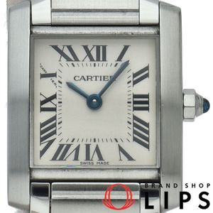Cartier 탱크 프랑세즈 SM 워치 Tank Francaise SM W51008Q3 SS 여성용 시계 실버 폴리싱 완료 미품 【중고】
