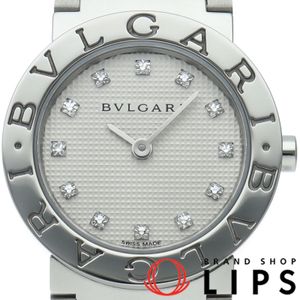 BVLGARI BVLGARI 워치 26mm 12P 다이아 BBL26S/BB26WSS/12 박스 보증서 포함 SS 여성용 시계 화이트 폴리싱 완료 미품 [중고]