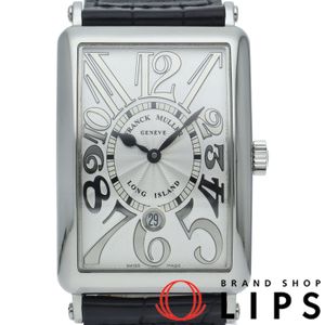FRANCK MULLER 롱 아일랜드 데이트 워치 Long Island 1150SCDTREL 박스 보증서 포함 SS/가죽 여성용 시계 화이트 폴리싱 완료 미품 【중고】