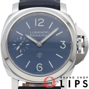 PANERAI 루미노르 블루 마레 44mm PAM01085 박스 보증서 밴드 SS/가죽 남성용 시계 블루 폴리싱 완료 최상급 컨디션 【중고】