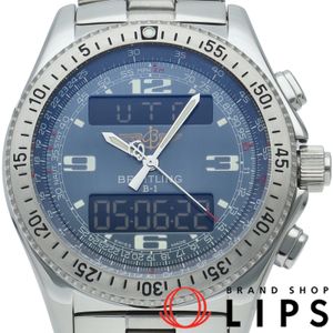 BREITLING B-1 워치 B-1 A68362 박스 보증서 포함 SS 남성용 시계 디지털/그레이 폴리싱 완료 미품 【중고】