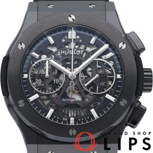 Hublot Classic Fusion Aero Fusion Chronograph Black Magic 45mm 525.CM.0170.RX Box Ceramic/Rubber Men's Watch Black Refinished Excellent Condition [Pre-owned]