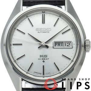 SEIKO 킹세이코 하이비트 남성용 시계 King Seiko Mens 5626-7111 SS/가죽 남성용 시계 실버 폴리싱 완료 미품 【중고】