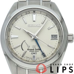 SEIKO 그랜드 세이코 GMT 스프링 드라이브 41mm 마스터 숍 한정 Grand Seiko Spring Drive GMT Master Shop Limited SBGE005/9R66-0AC0 박스 보증서 수리서 SS 남성용 시계 실버 폴리싱 완료 미품 【중고】