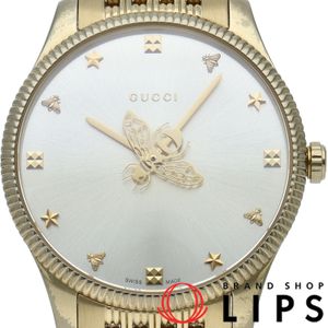 Gucci 구찌 G-타임리스 남성용 시계 G-timeless 126.4 박스 포함 GP 남성용 시계 실버 미품 【중고】