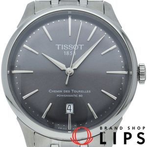 Tissot 슈망 데 뚜렐 파워매틱 80 워치 39mm CHEMIN DES TOURELLES POWERMATIC 80 T139.807.11.061.00 박스 보증서 SS 남성용 시계 그레이 오버홀 완료 최상급 컨디션 【중고】