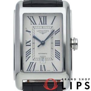LONGINES 돌체비타 워치 오토매틱 Dolcevita L5.757.4/L5.757.4.71.0 박스 보증서 SS/가죽 남성용 시계 실버 폴리싱 완료 미품 【중고】