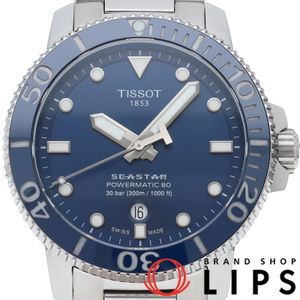 Tissot Seastar 1000 Powermatic 80 Watch 43mm T120407A/T120.407.11.041.03 박스 보증서 SS 남성용 시계 블루 폴리싱 완료 최상급 컨디션 【중고】