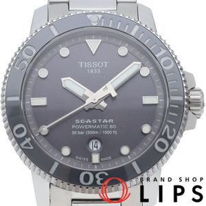 Tissot 시스타 1000 파워매틱 80 워치 43mm Seastar 1000 T120407A/T120.407.11.081.01 박스 보증서 SS 남성용 시계 그레이 폴리싱 완료 미품 【중고】