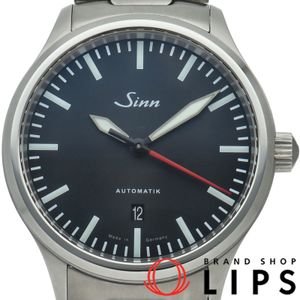 진(Sinn) 836 오토매틱 워치 43mm 836 Automatic 836 박스 SS 남성용 시계 블랙 폴리싱 완료 미품 【중고】
