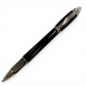 美品▼MONTBLANC モンブラン スターウォーカー ホワイトスター キャップ式 ローラーボール ボールペン ブラック シルバー ドイツ製 メンズ 筆記確認済み
