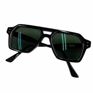 Mint condition ◇ NATIVE SONS Team Ikuzawa TETSU double-bridge sunglasses, black, green, gold, 50.6□19.3, 144mm, prescription lenses, made in Japan, men's, with box.