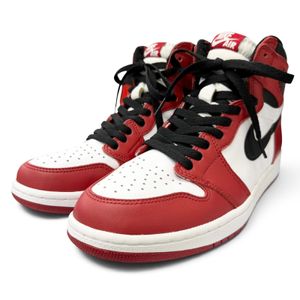 Mint condition □ NIKE AIR JORDAN 1 RETRO HIGH OG CHICAGO 2015 Leather High-Top Sneakers RED/ White/Black Chicago Size 27 Men's
