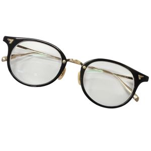 Excellent condition □ BJ CLASSIC COLLECTION COM-510N-NT Titanium Boston Combination Frame Eyeglasses Eyewear Black Gold 48□21-142 Prescription Lenses Made in Japan Men's Model Worn by Gen Hoshino