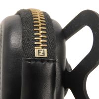 중고 FENDI 펜디 폰홀더 파우치 아이폰 메쉬 카프 러버 지퍼 넥 스트랩 2WAY 로고 블랙 스마트폰 액세서리